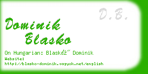 dominik blasko business card